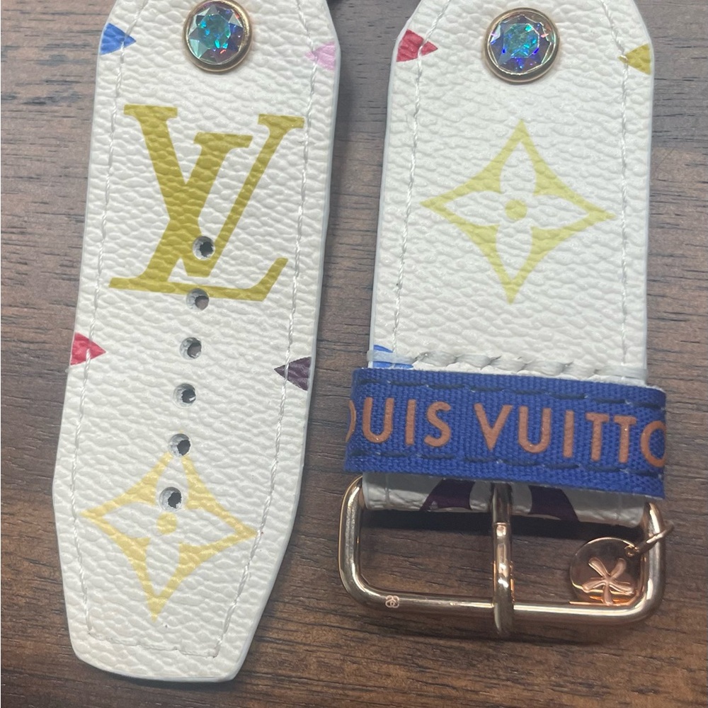 Upcycled LV  White and Gold Monogram 🍎 watchband